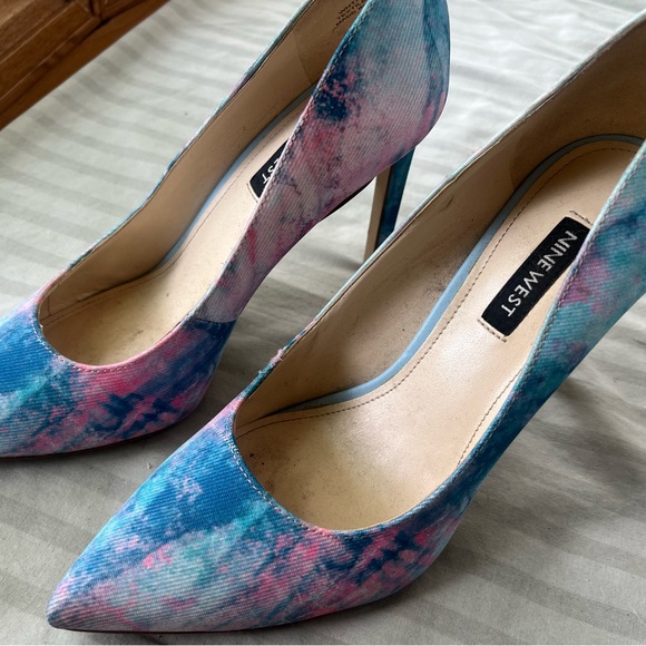 Nine West Shoes - Nine West Multicolor Heels - Blue and Pink